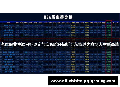 老詹职业生涯目标设定与实现路径探析：从篮球之巅到人生新高峰